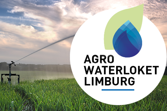 Watersproeier met logo AgroWaterloket Limburg