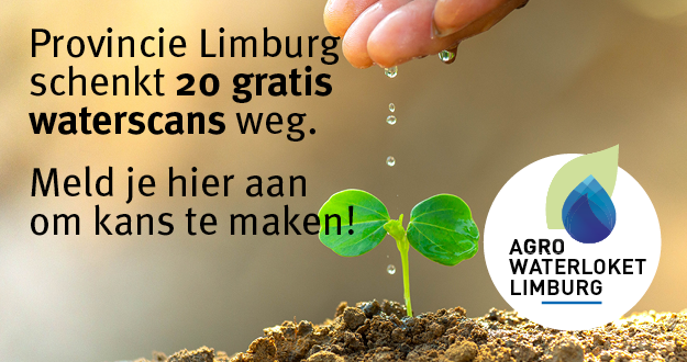 Provincie Limburg schenkt 20 gratis waterscans weg. Meld je aan om kans te maken. Agrowaterloket Limburg